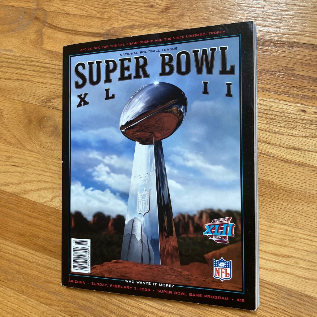 2008 Super Bowl Xlii Game Program